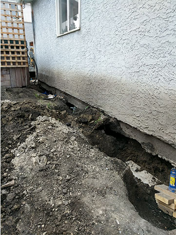 Foundation of a House Before