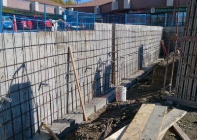 Close-Up of a Poured Concrete Foundation Wall in Calgary, AB